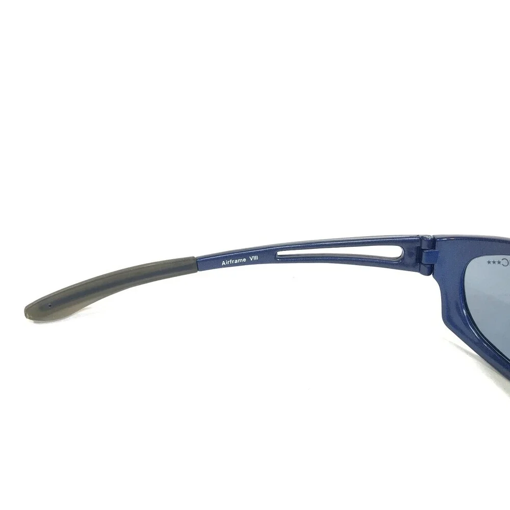 Alpina Sunglasses Airframe VIII Blue Square Wrap Frames with Blue Ceramic Lenses